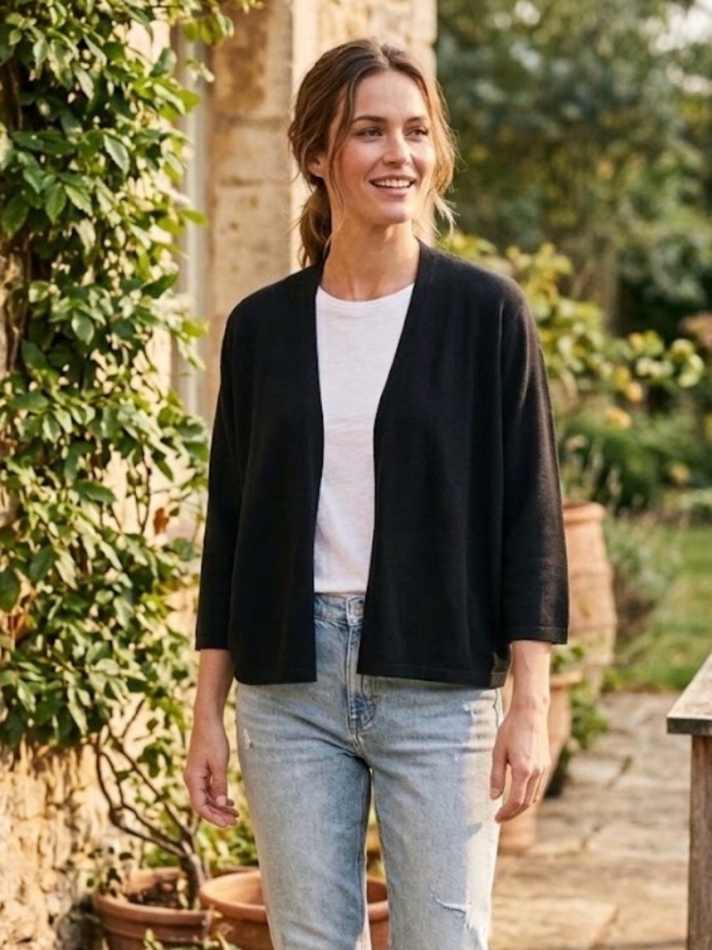 Ann Taylor Factory Black Open-Front Women's Cardigan - Sz XL NWOT